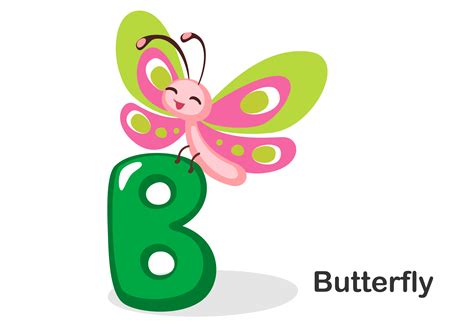 B for butterfly 517999 Vector Art at Vecteezy