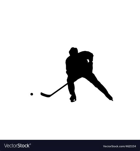 Ice hockey silhouettes Royalty Free Vector Image