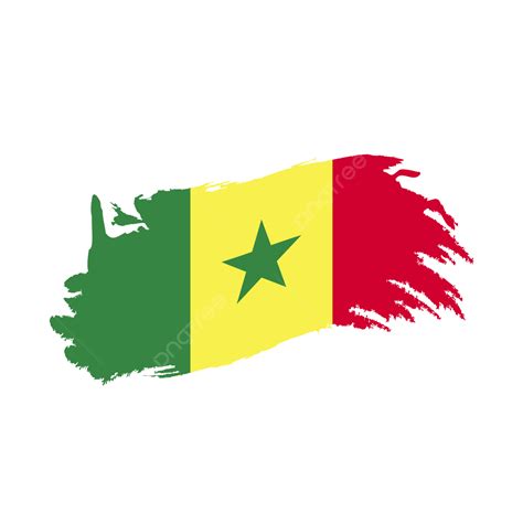 Senegal Flag With Waving Brush Stroke Clipart Hd Images, Senegal Flag Brush, Senegal Flag Day ...