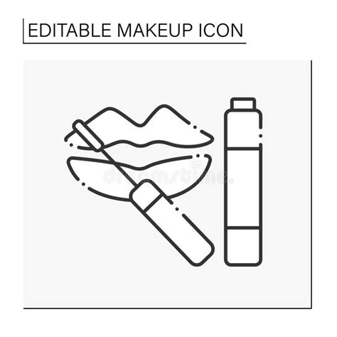 Lip gloss line icon stock vector. Illustration of greasepaint - 230519068