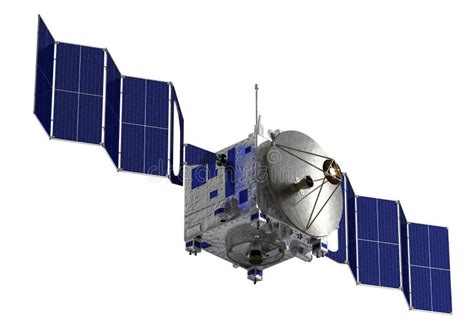 Satellite Deploys Solar Panels Stock Illustration - Image: 57237925