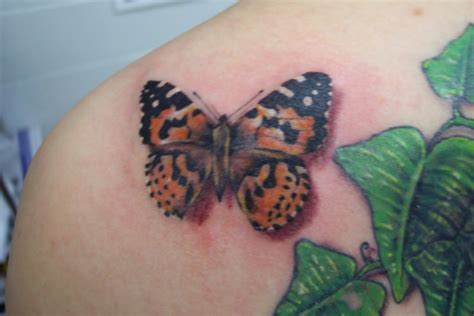 Painted lady butterfly tattoo