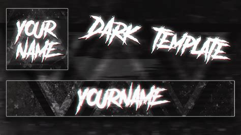 Dark ️ YouTube Banner Template ️ - Logo - Banner (Free Download) - YouTube