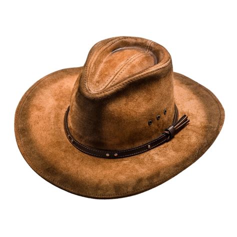 Buckaroo real leather cowboy hat western old west cattleman rancher