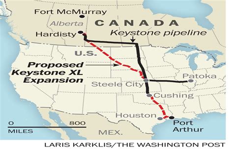 Current Keystone Pipeline Map