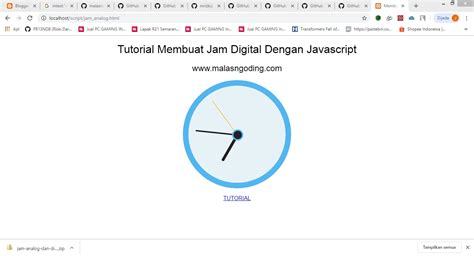 Cara Membuat Jam Digital dan Jam Analog Dengan Javascript - Dunia Internet