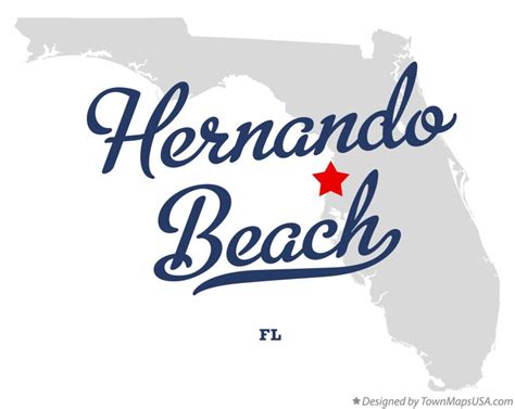 Map of Hernando Beach, FL, Florida