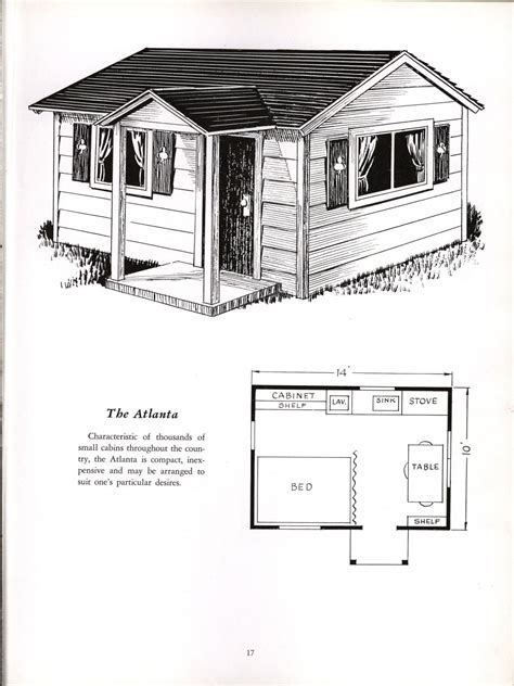 Tiny Cabin Plans, Tiny Cabins, Cabins And Cottages, Micro House Plans, Small House Plans, House ...