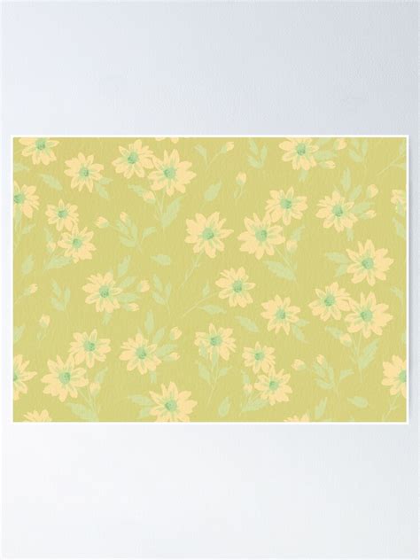 "The cute flower pattern in light green spring fresh colours" Poster for Sale by marina63 ...