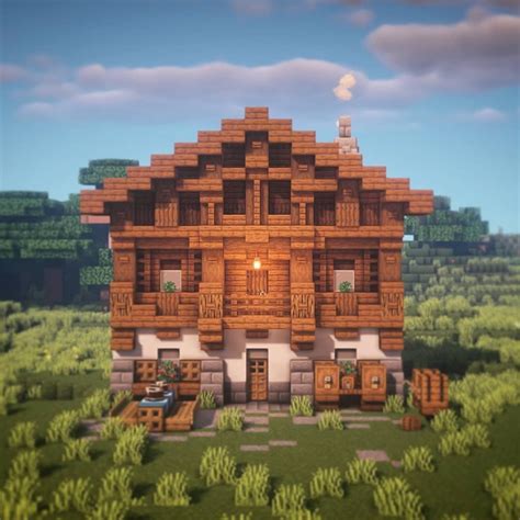 Minecraft Builds 🎮 🏔️ on Instagram: “A traditional Bavarian house made ...