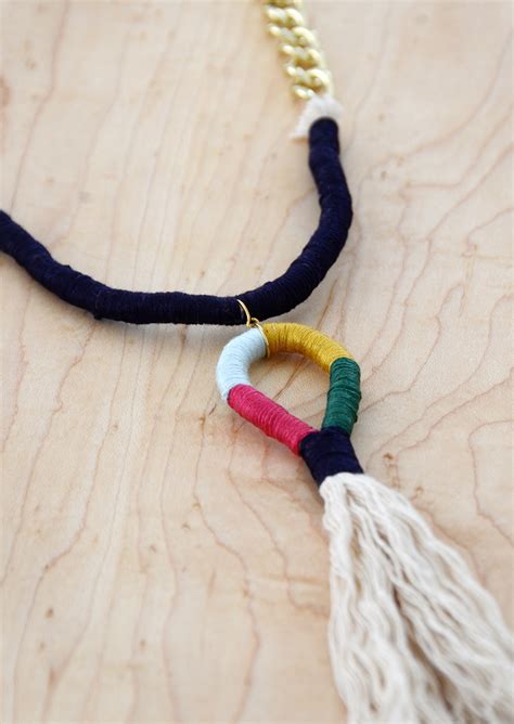 Easy DIY Colorful Tassel Necklace