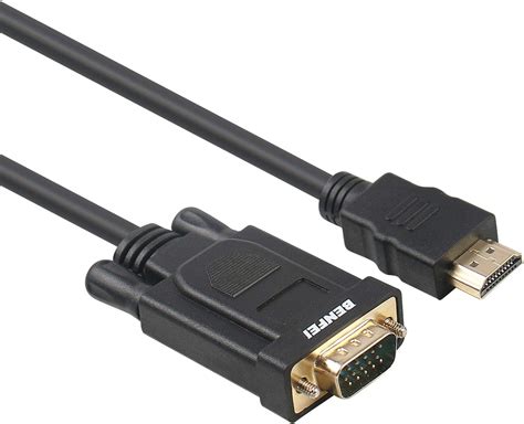 Amazon.com: HDMI to VGA, Benfei Gold-Plated HDMI to VGA 15 Feet Cable (Male to Male) Compatible ...