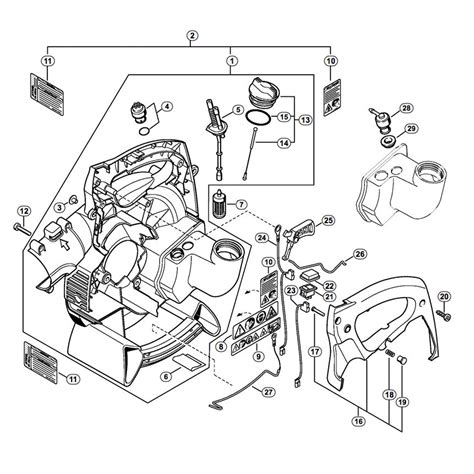 Stihl BG 55 Blower (BG55) Parts Diagram, Fan housing, inside BG55,45 (45.2001)