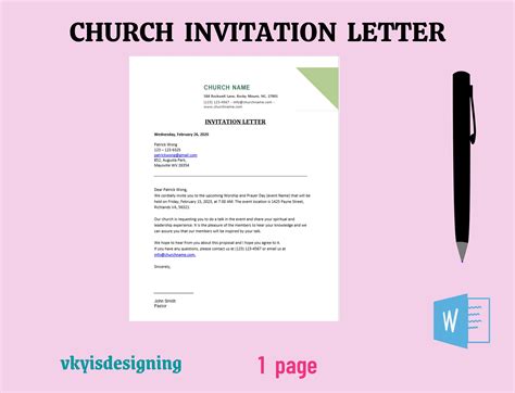 Church Invitation Letter, Church Letter, New to Church, Attending Church Party, Church Gathering ...