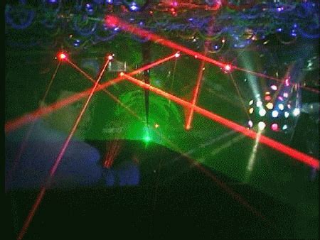 Green And Red Laser Light Show - Inside The Ultimate Taxi