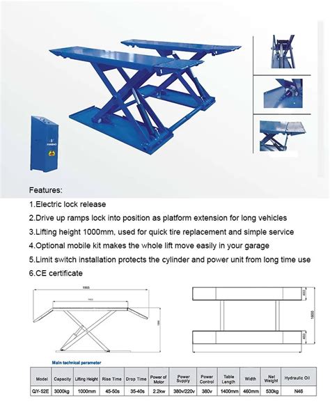 Mid-rise Scissor Lift With Electric Lock Release - Buy Hydraulic Scissor Lifts,Car Scissor Lift ...