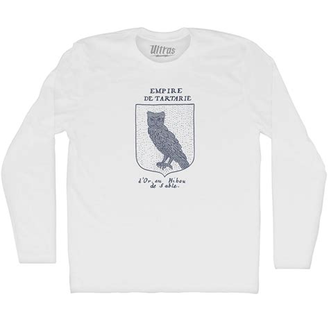 Owl Flag Tatar Flag Of The Tartarian (Early Russia) Empire De Tartarie Adult Cotton Long Sleeve ...