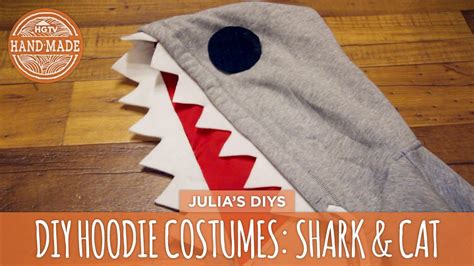 DIY Black Cat & Shark Hoodie Costumes - HGTV Handmade - YouTube