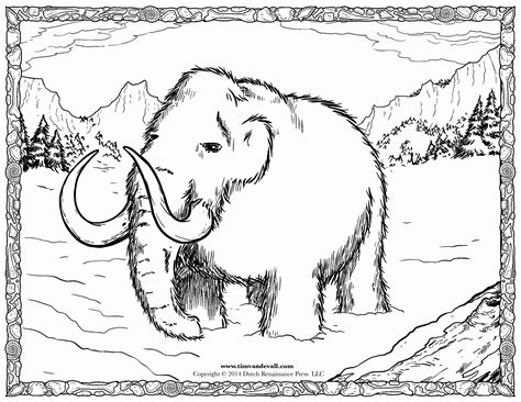 woolly mammoth coloring page - Clip Art Library