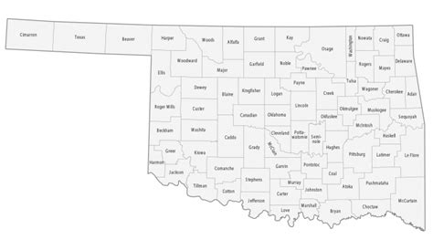 Oklahoma Lakes and Rivers Map - GIS Geography