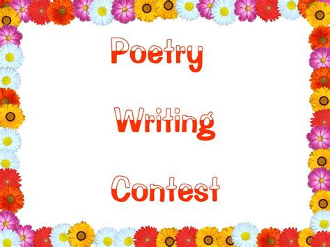 The Voice Of Primrose: Poetry Writing Contest!