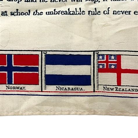 Antique World Flags Border Military Encampment Themed Silk Handkerchief 15 x 15" | eBay