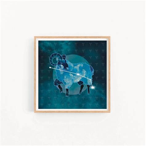 Aries Constellation Art Print Aries Gift for Her Aries - Etsy