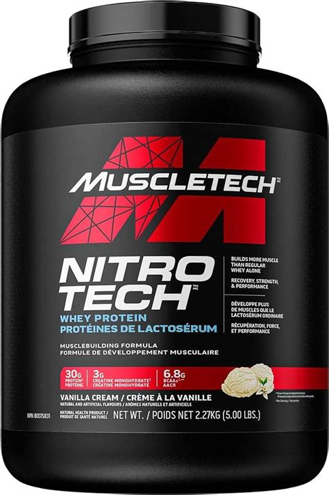 Nitro-Tech Whey Protein Vanilla Cream 2.27 kg MuscleTech - Bodycrafters