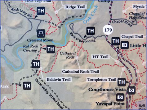 Sedona Hiking Map - ToursMaps.com