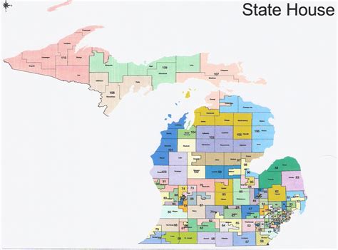 Michigan House Of Representatives District Map | Ausdrucken