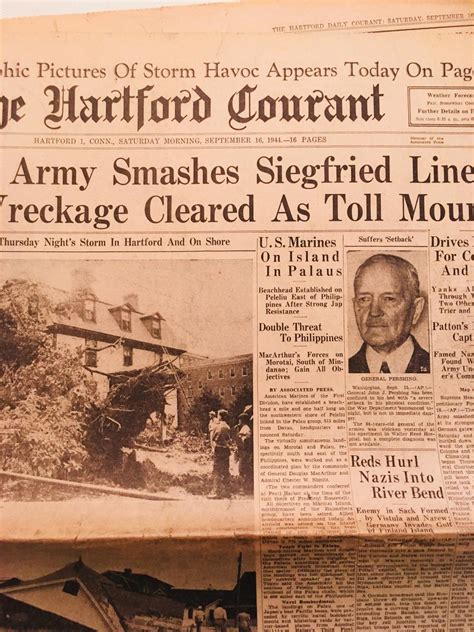 The Hartford Courant: Saturday Morning, September 16, 1944 [VINTAGE ...