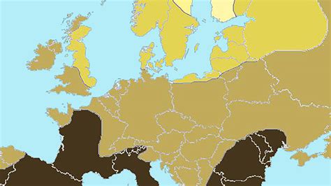 hair color map of europe - shauntacastanada