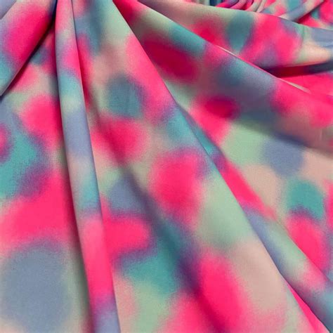 Tie Dye Spandex Abstract Print Strech Fabric 4 Way Lycra Sold by Yard ...