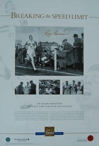 Olympics - Sir Roger Bannister - Signed 'The First Sub-Four Minute Mile ...