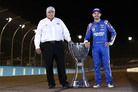 Portraits of a champion: 2021 title winners with their trophies | NASCAR