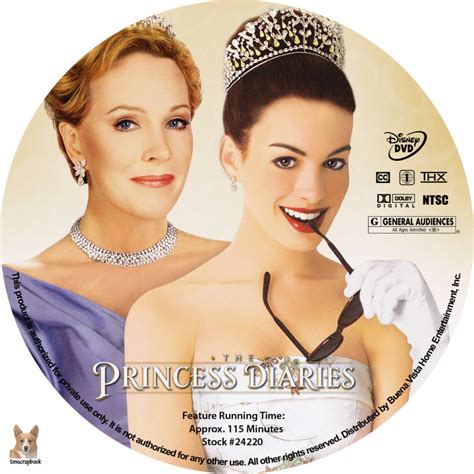 The Princess Diaries dvd label (2001) R1 Custom