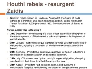 Yemen conflict Timeline | PPT