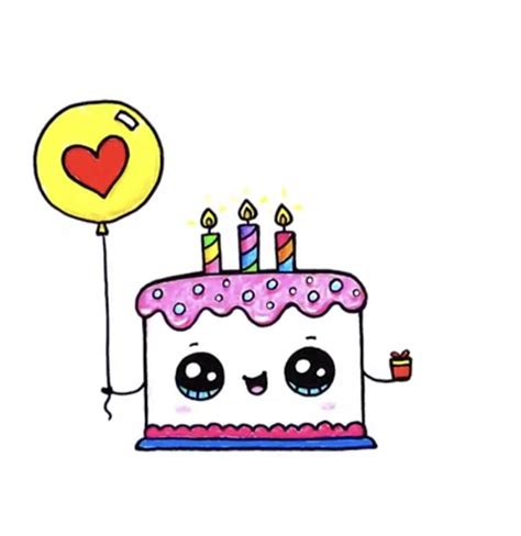 Food Easy Cute Drawings Cake - Here is a collection of cute kawaii food, with faces on it for ...