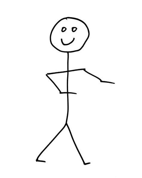 Smiling Stick Figure Person – Photos Public Domain