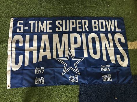 Dallas Cowboys, 5-Time Super Bowl Champions, Flag | ubicaciondepersonas.cdmx.gob.mx