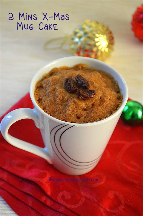 Christmas Mug Cake – 2 Mins Microwave Christmas Cake