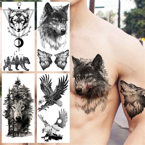 Wolf Tattoo Chest