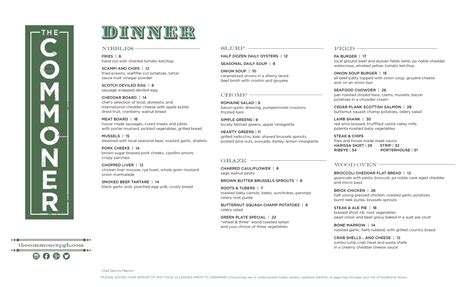 The Commoner Menu, Menu for The Commoner, Downtown-CBD, Pittsburgh ...