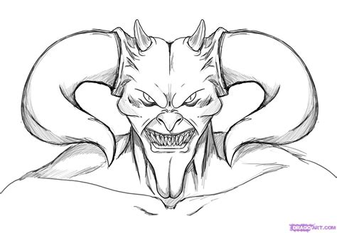 Devil Skull Drawing at GetDrawings | Free download