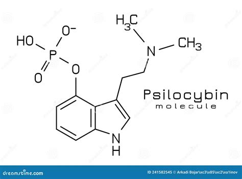 Psilocybin Molecule, Molecular Structure, Psychedelic Prodrug, Ball And ...