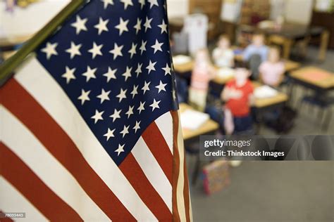 American Flag In Classroom High-Res Stock Photo - Getty Images