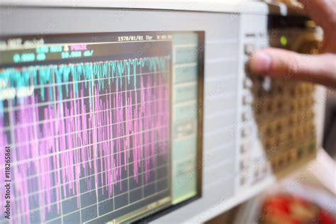 Oscilloscope is a device for the study of the electrical signal Stock ...