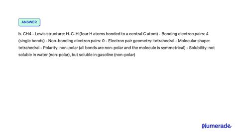 SOLVED: For the molecular formulas below, draw the Lewis structure (structural formula) and ...