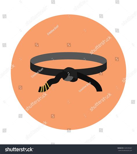 Karate Belt Colored Vector Icon - 344535467 : Shutterstock