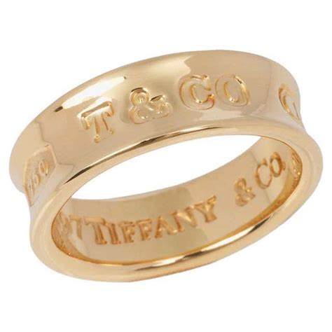 Tiffany and Co. 1837 Diamond Band Ring in 18 Karat Yellow Gold For Sale ...